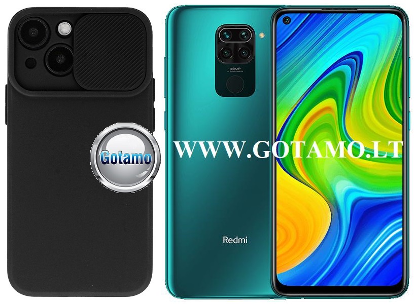 B-Private dėklas nugarėlė Xiaomi Redmi Note 9 mobiliajam telefonui juodos spalvos