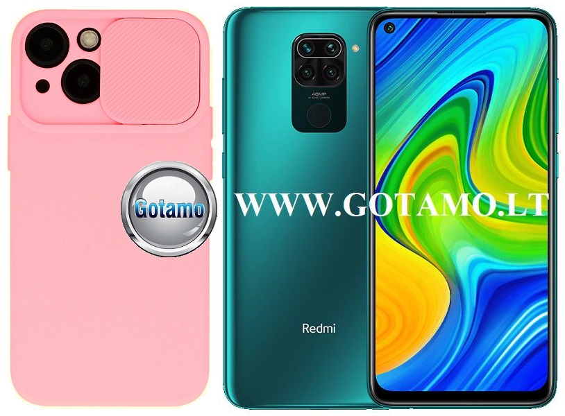 B-Private dėklas nugarėlė Xiaomi Redmi Note 9 mobiliajam telefonui rožinės spalvos