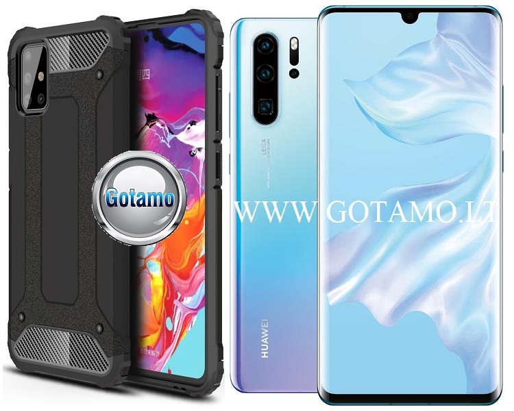 B-Safe dėklas nugarėlė šarvai Huawei P30 Pro mobiliesiems telefonams juodos spalvos