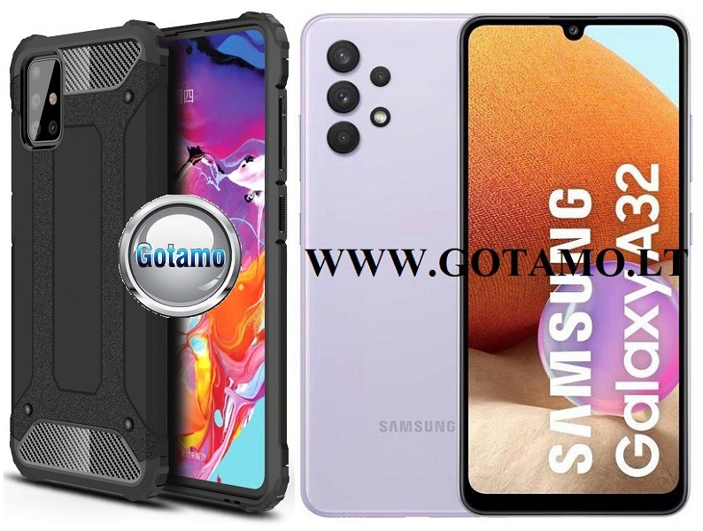B-Safe dėklas Samsung Galaxy A32 juodos spalvos