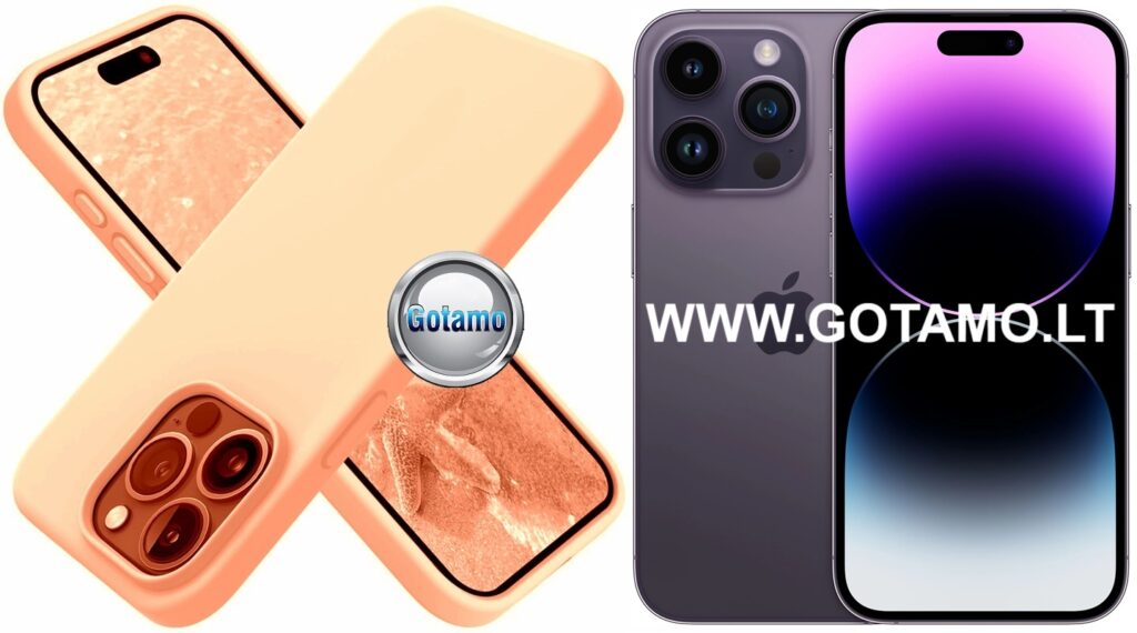 B soft deklas Apple iPhone 14 pro max sviesiai oranzines