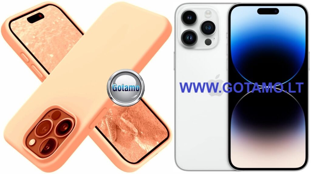 B soft deklas Apple iPhone 14 pro sviesiai oranzines