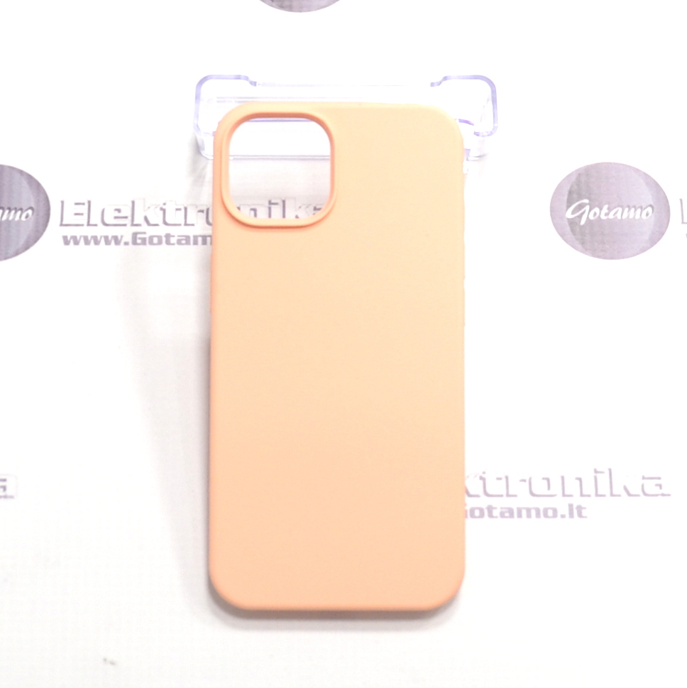 B-Soft dėklas nugarėlė Apple iPhone 14 telefonui šviesiai oranžinės spalvos 2 B soft deklas Apple iPhone 14 sviesiai oranzines 2