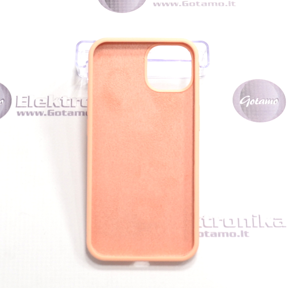 B-Soft dėklas nugarėlė Apple iPhone 14 telefonui šviesiai oranžinės spalvos 3 B soft deklas Apple iPhone 14 sviesiai oranzines 3