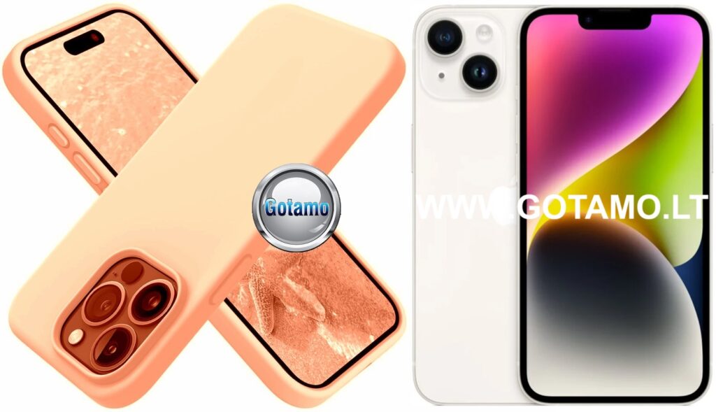 B soft deklas Apple iPhone 14 sviesiai oranzines