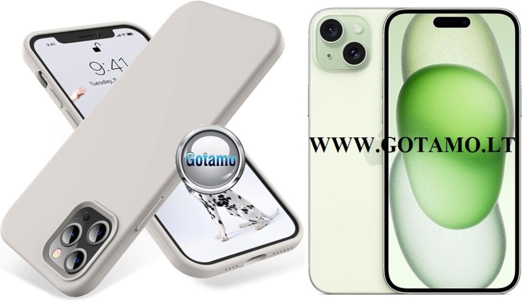 B soft deklas Apple iPhone 15 plus pilkos