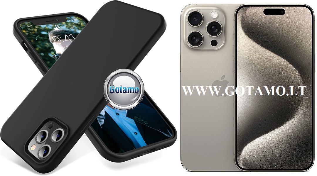 B-Soft dėklas nugarėlė Apple iPhone 15 Pro Max mobiliajam telefonui juodos spalvos 1 B soft deklas Apple iPhone 15 pro max juodos