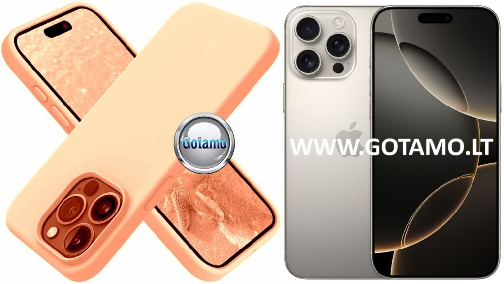 B soft deklas Apple iPhone 16 pro sviesiai oranzines