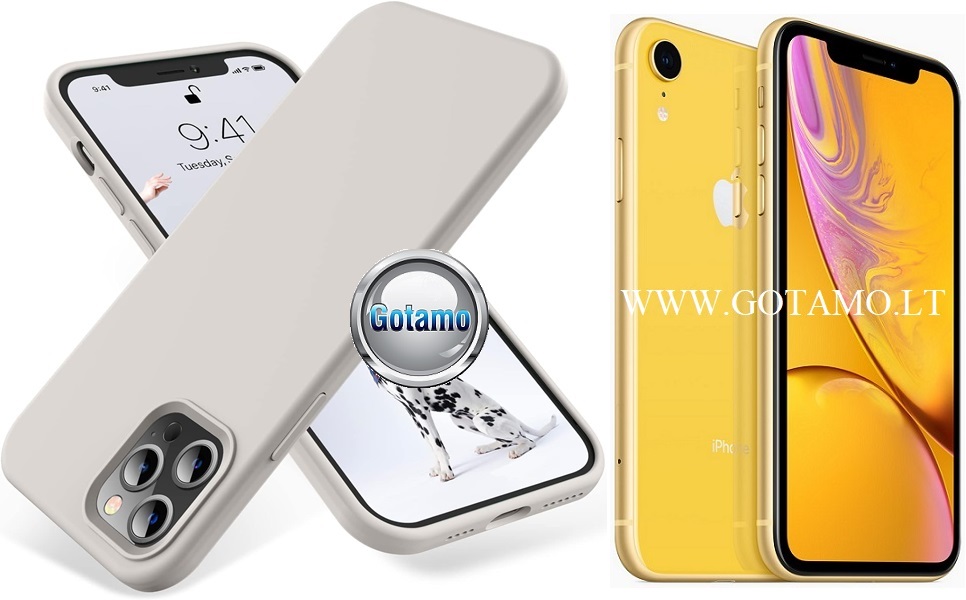 B soft deklas Apple iPhone xr mobiliajam pilkos