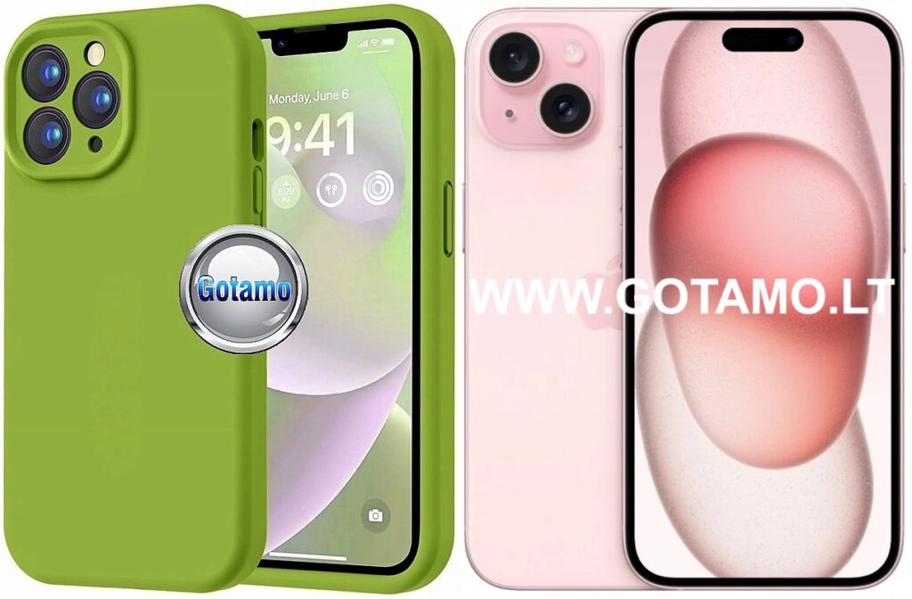 B soft plus deklas Apple iPhone 15 alyvuogiu zalios