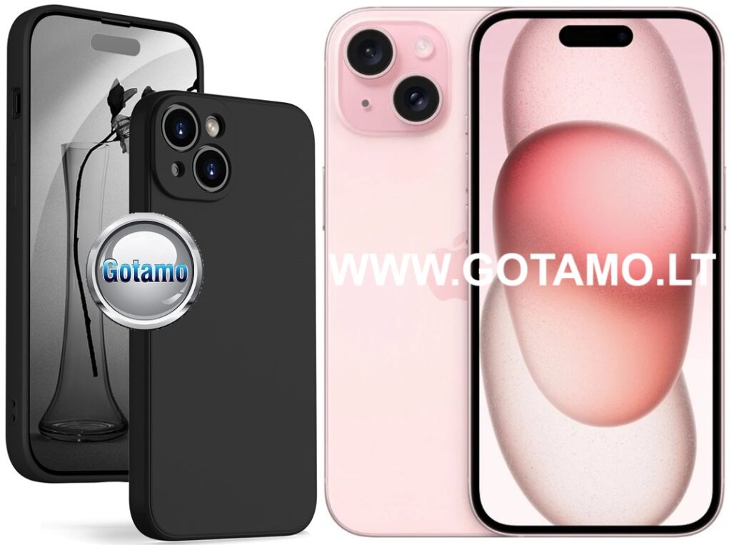 B soft plus deklas Apple iPhone 15 juodos