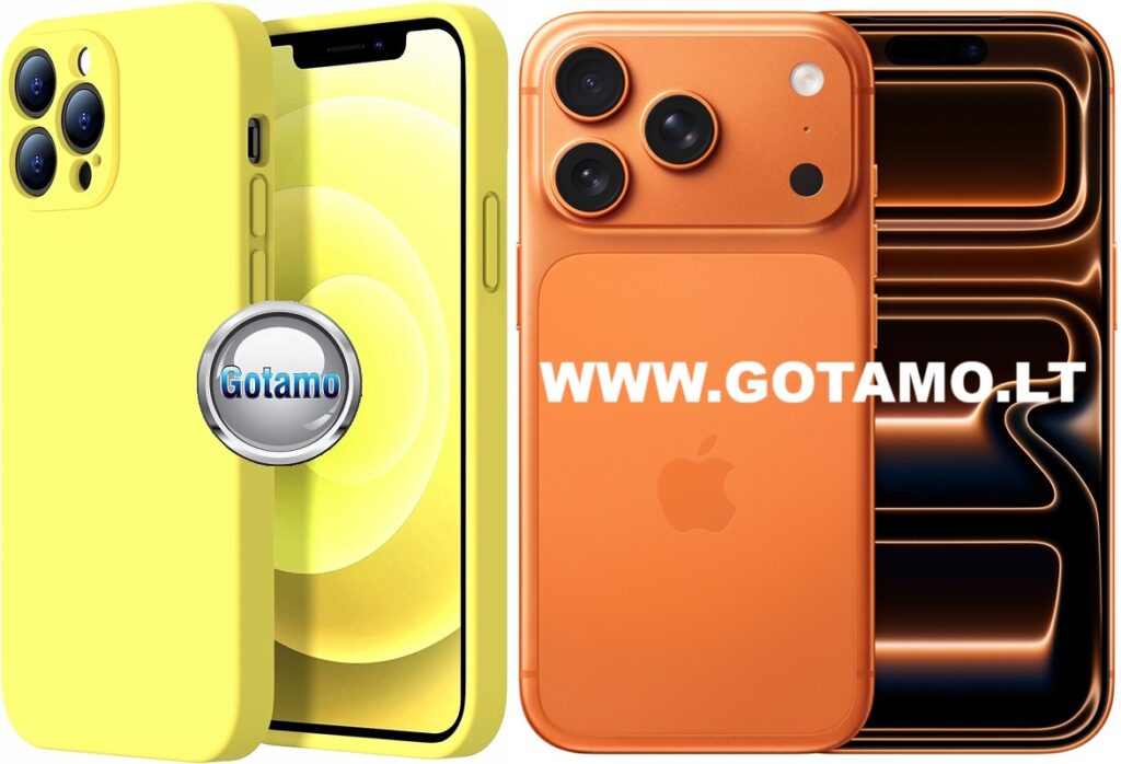 B soft plus deklas Apple iPhone 17 pro citruso geltonas