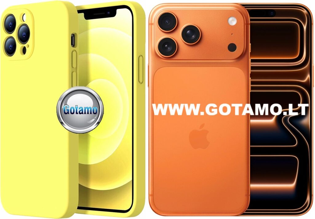 Soft plus deklas Apple iPhone 17 pro max citruso geltonas