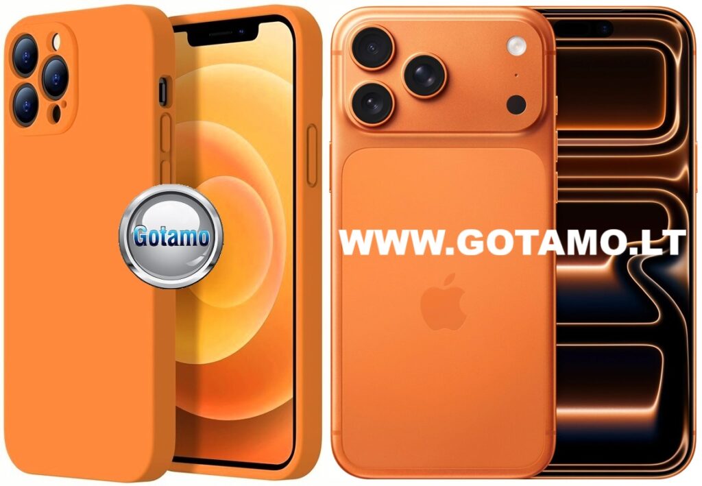 B soft plus deklas Apple iPhone 17 pro max oranzinis