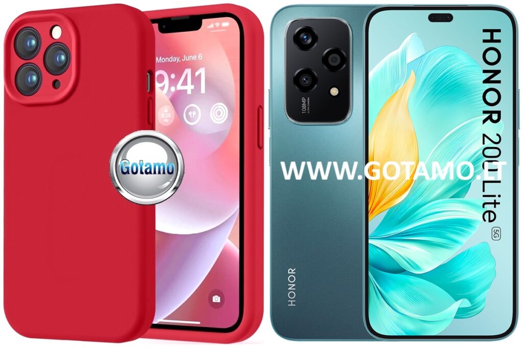 B-Soft Plus dėklas nugarėlė Honor 200 Lite telefonui raudonos spalvos
