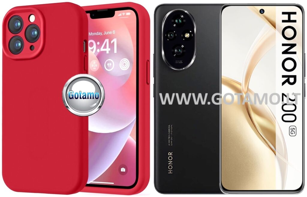 B-Soft Plus dėklas nugarėlė Honor 200 telefonui raudonos spalvos