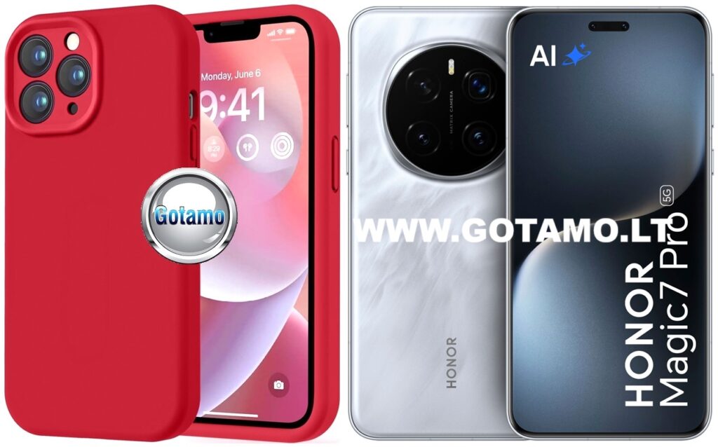 B-Soft Plus dėklas nugarėlė Honor Magic 7 Pro telefonui raudonos spalvos
