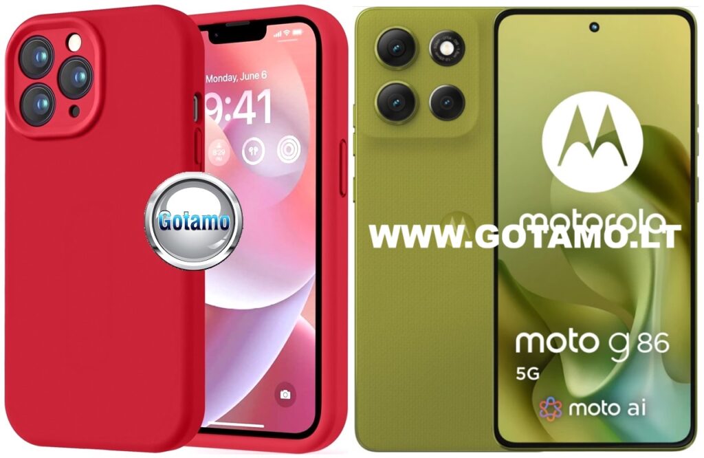 B-Soft Plus dėklas nugarėlė Motorola Moto G86 raudona