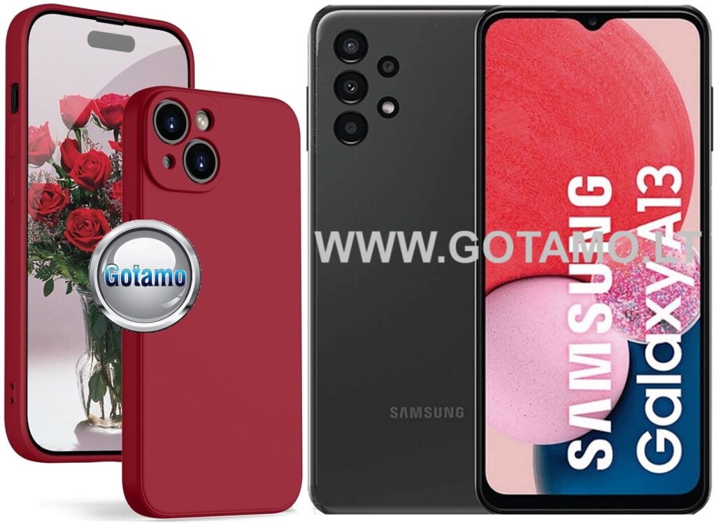 B-Soft Plus dėklas Samsung Galaxy A13 mobiliajam bordo spalvos