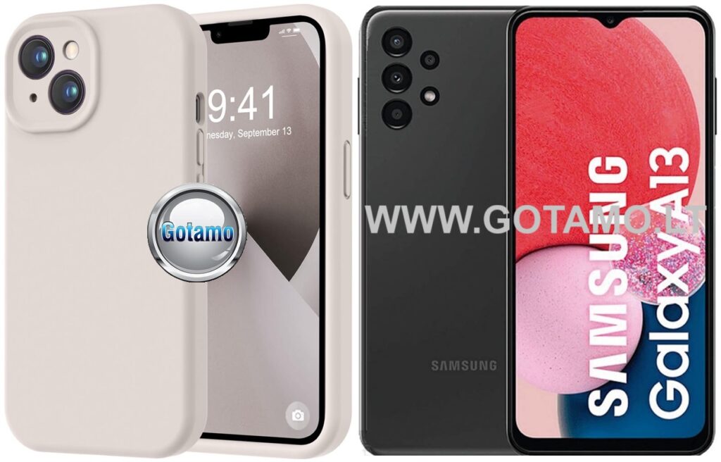 B-Soft Plus dėklas Samsung Galaxy A13 mobiliajam pilkos spalvos