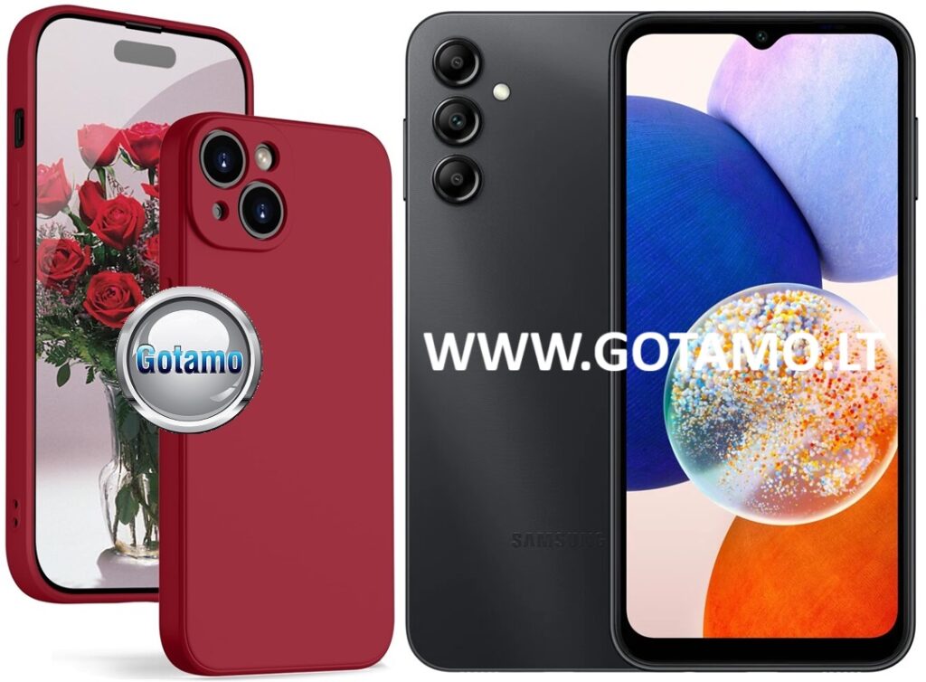 B-Soft Plus dėklas Samsung Galaxy A14 5G bordo spalvos