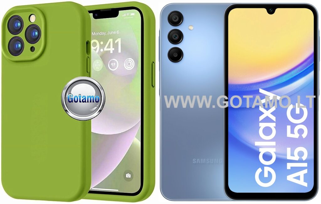 B-Soft Plus dėklas Samsung Galaxy A15 5G žalios spalvos