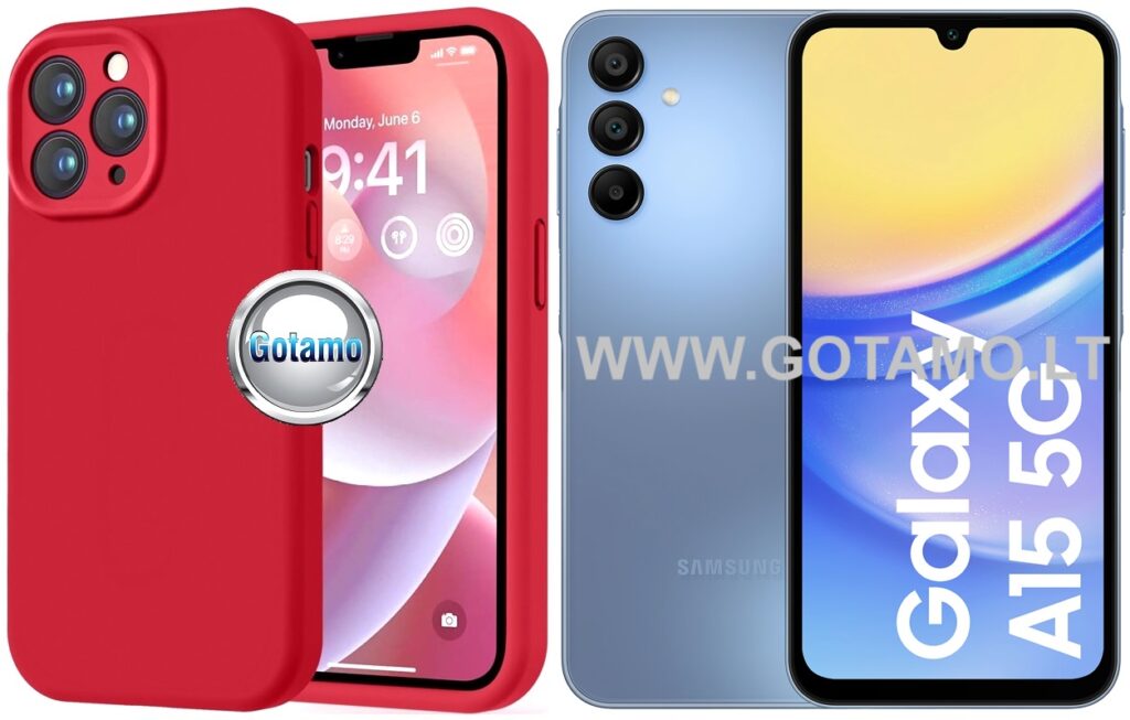 B-Soft Plus dėklas Samsung Galaxy A15 5G raudonos spalvos
