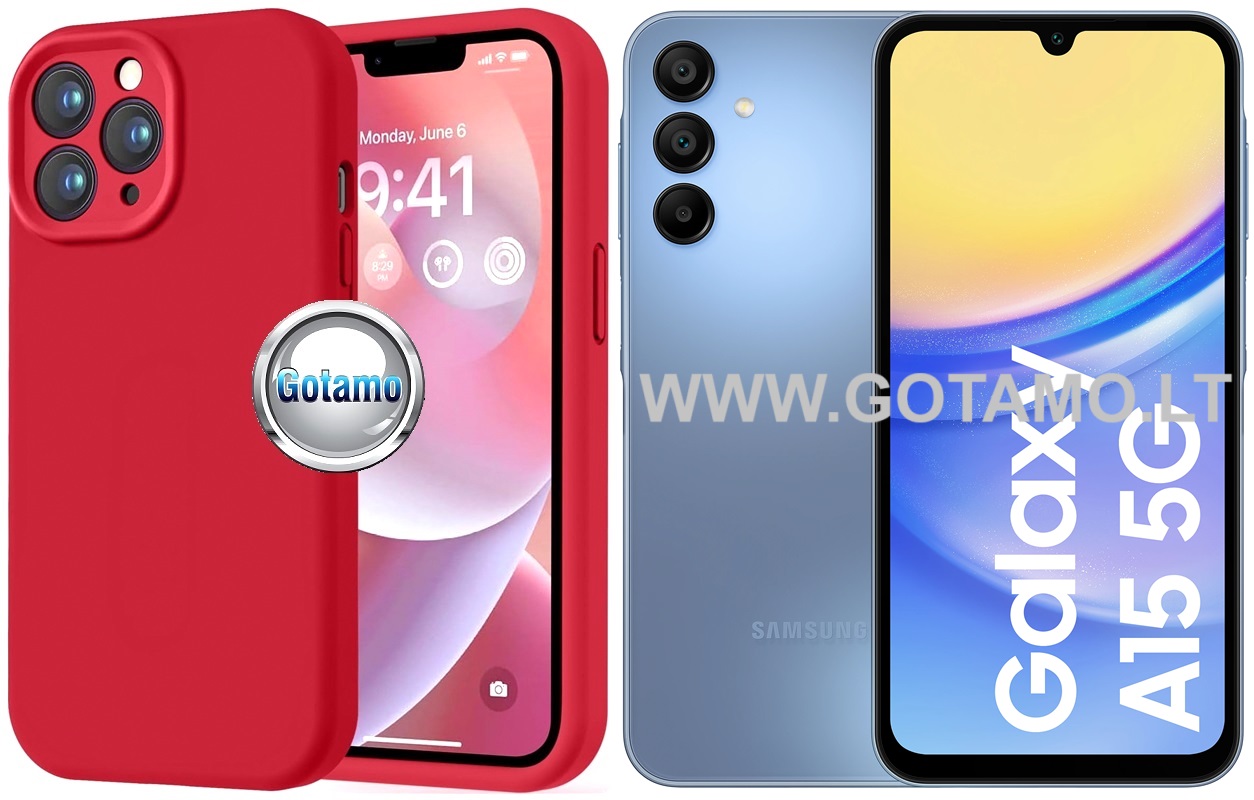 B-Soft Plus dėklas nugarėlė Samsung Galaxy A15, Samsung Galaxy A15 5G telefonams raudonos spalvos 1 B-Soft Plus dėklas Samsung Galaxy A15 5G raudonos spalvos