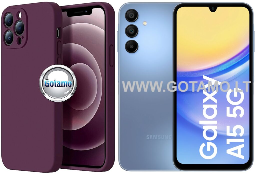B-Soft Plus dėklas Samsung Galaxy A15 5G violetinės spalvos