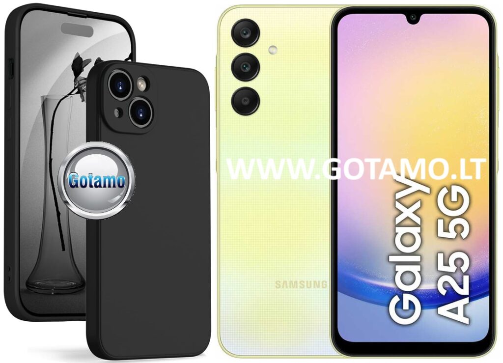 B-Soft Plus dėklas Samsung Galaxy A25 mobiliajam juodos spalvos