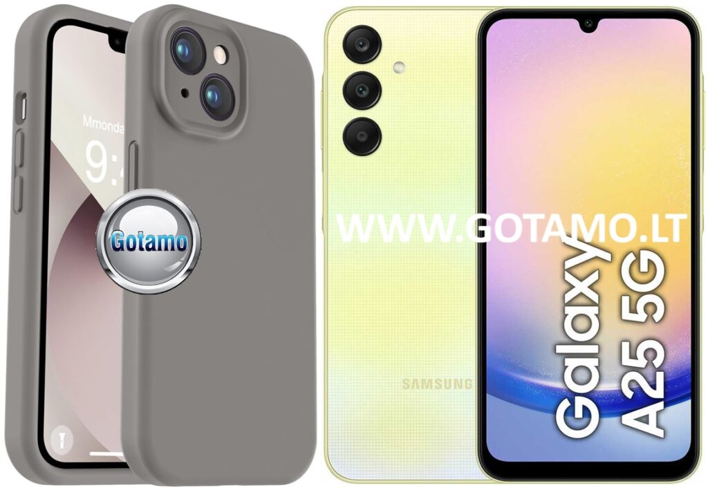 B-Soft Plus dėklas Samsung Galaxy A25 mobiliajam pilkos spalvos