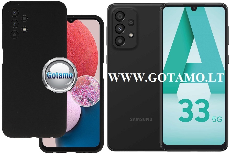 B-Soft Plus dėklas Samsung Galaxy A33 5G mobiliajam juodos spalvos