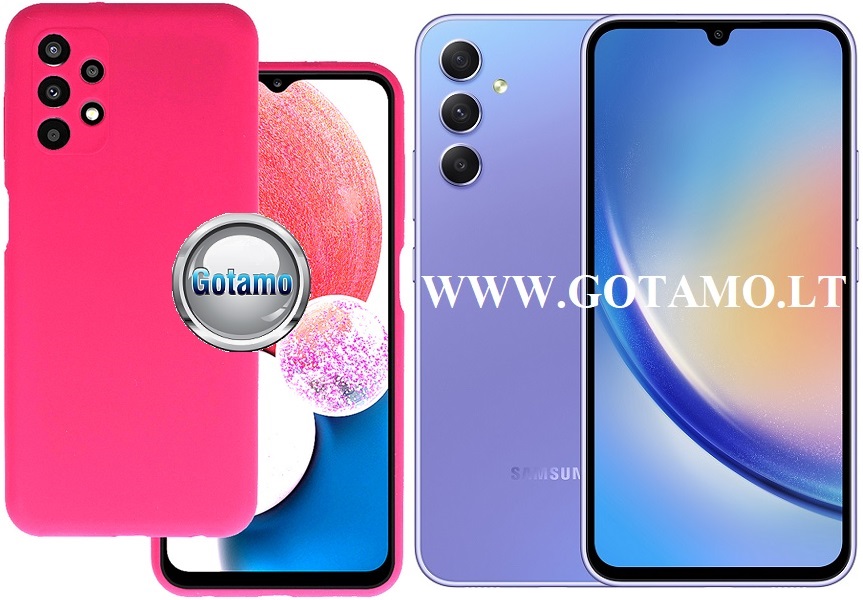 B-Soft Plus dėklas Samsung Galaxy A34 mobiliajam bordo spalvos