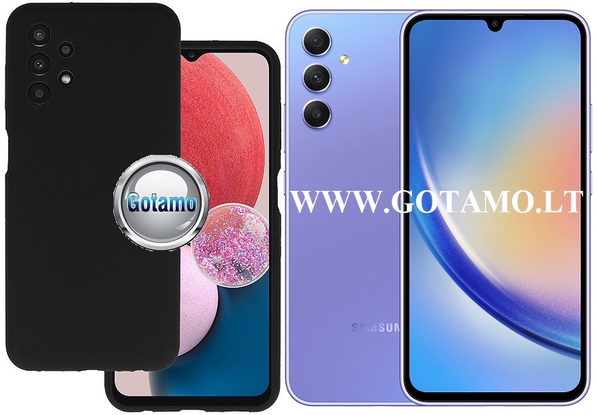 B-Soft Plus dėklas Samsung Galaxy A34 mobiliajam juodos spalvos
