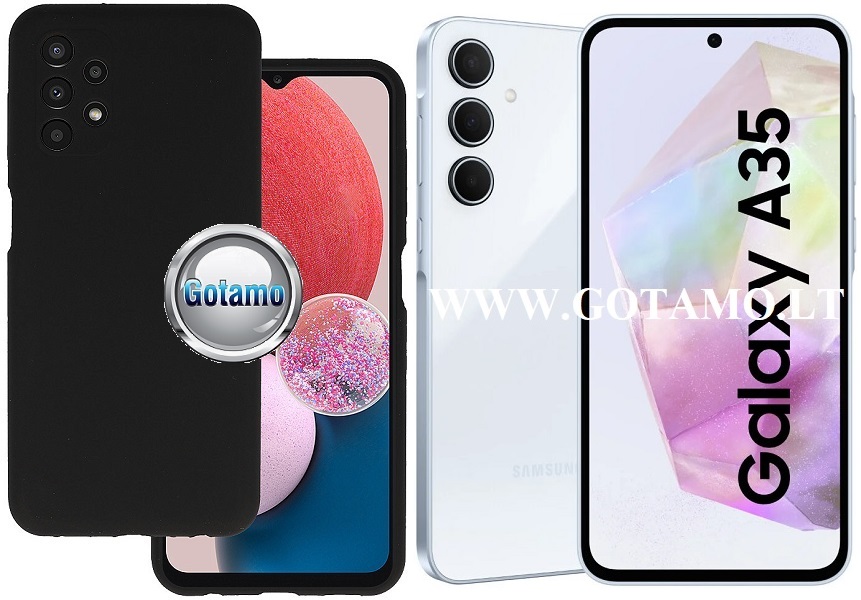 B-Soft Plus dėklas Samsung Galaxy A35 mobiliajam juodos spalvos
