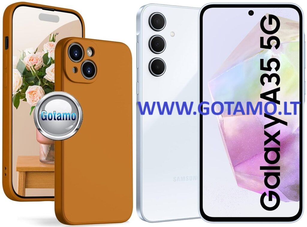 B-Soft Plus dėklas Samsung Galaxy A35 mobiliajam karamelės spalvos