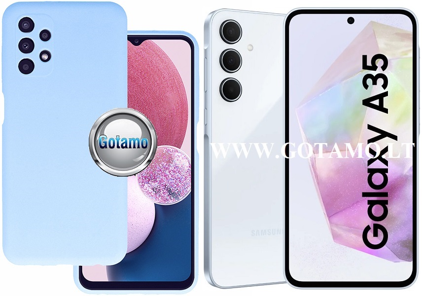 B-Soft Plus dėklas Samsung Galaxy A35 mobiliajam mėlynos spalvos
