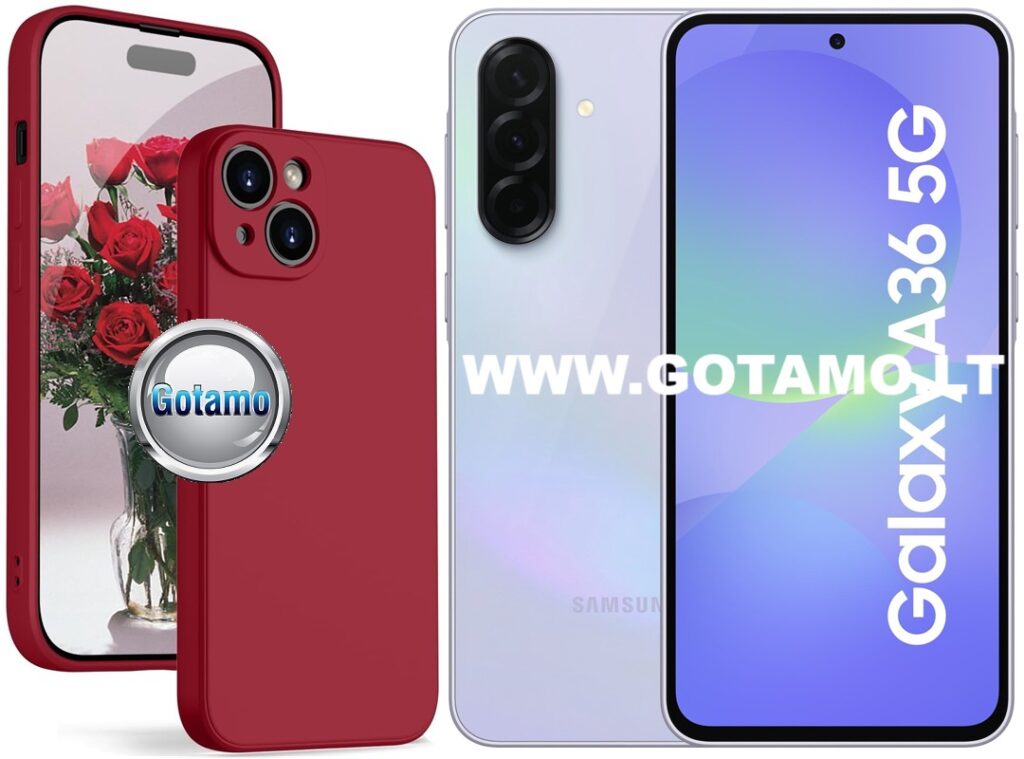 B-Soft Plus dėklas Samsung Galaxy A36 bordo spalvos