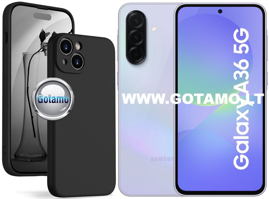 B-Soft Plus dėklas Samsung Galaxy A36 juodos spalvos