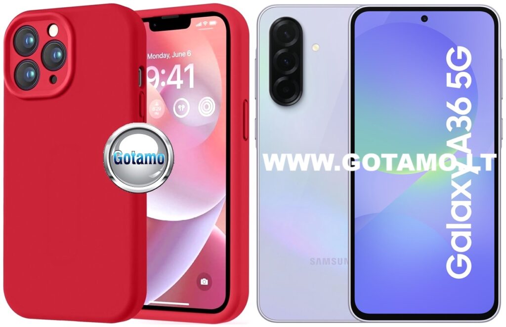 B-Soft Plus dėklas Samsung Galaxy A36 raudonos spalvos