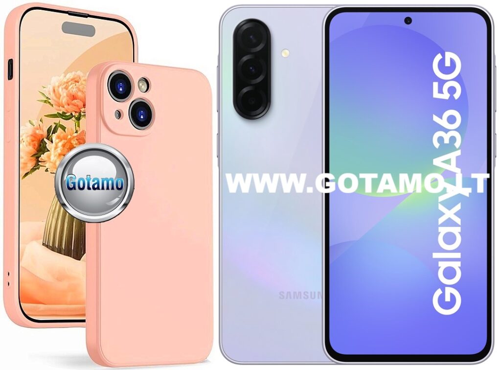 B-Soft Plus dėklas Samsung Galaxy A36 oranžinės spalvos