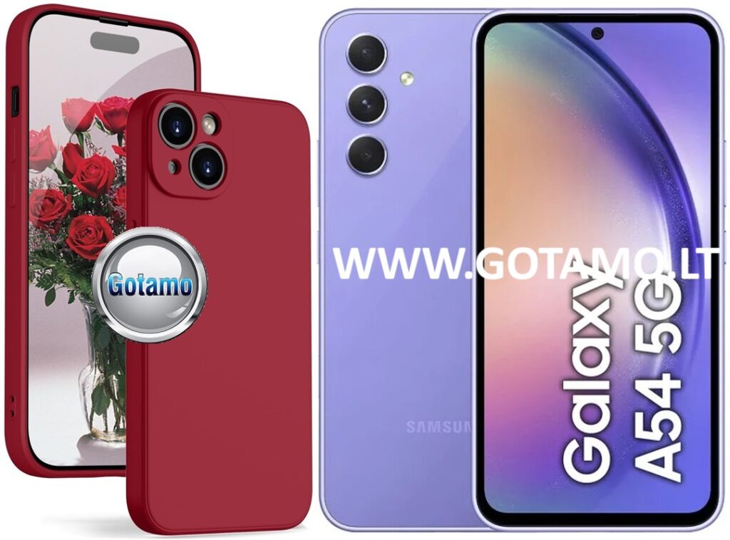 B-Soft Plus dėklas Samsung Galaxy A54 mobiliajam bordo spalvos