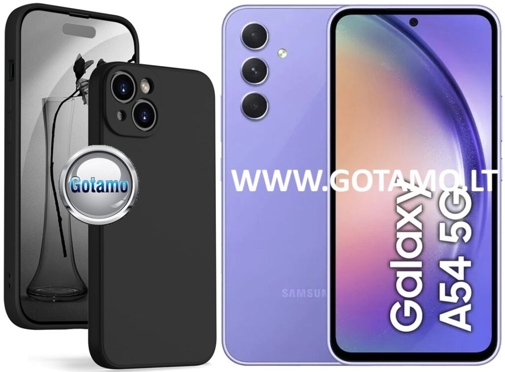 B-Soft Plus dėklas Samsung Galaxy A54 mobiliajam juodos spalvos