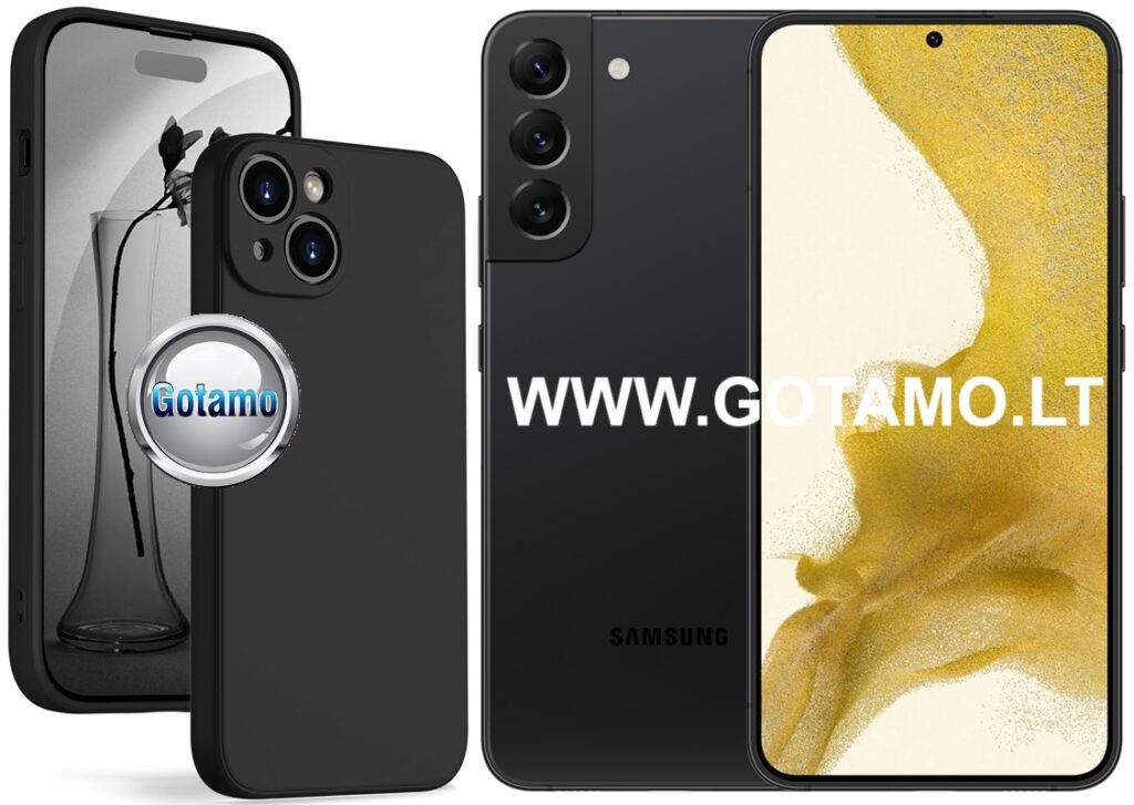 B-Soft Plus dėklas Samsung Galaxy S22 5G (juodos juodos spalvos