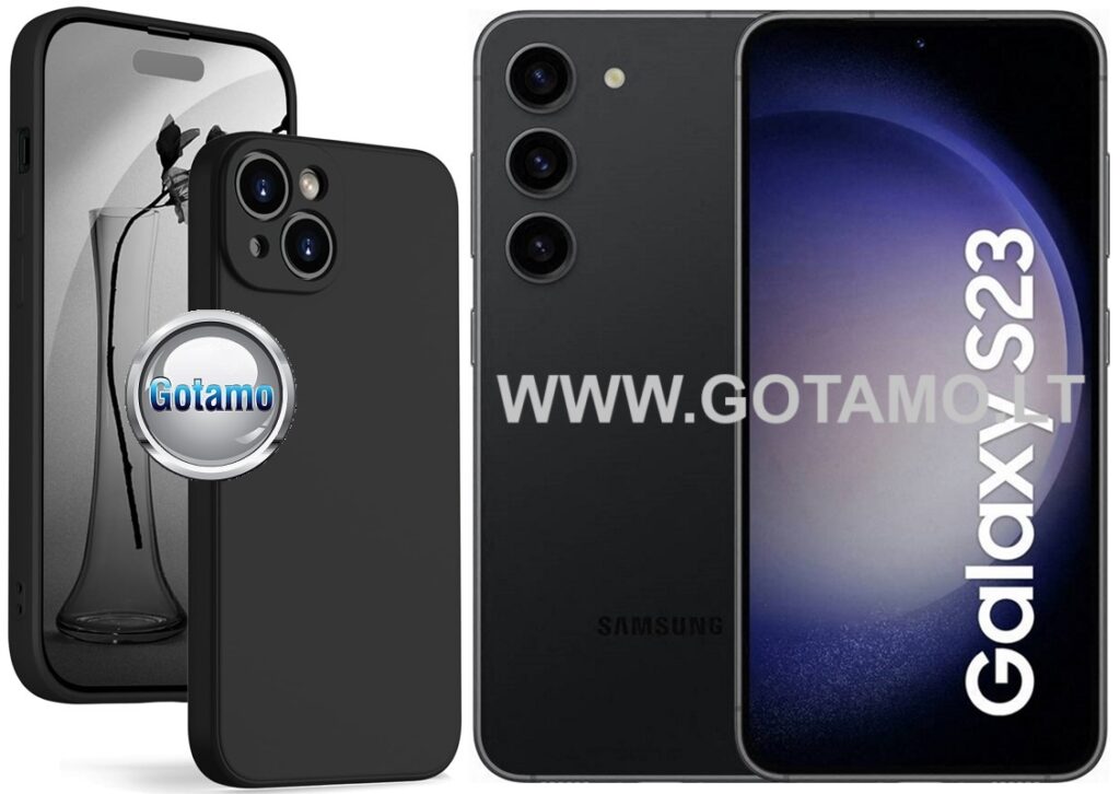 B-Soft Plus dėklas Samsung Galaxy S23 mobiliajam juodos spalvos