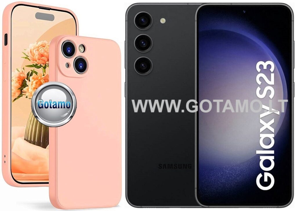 B-Soft Plus dėklas Samsung Galaxy S23 mobiliajam oranžinės spalvos