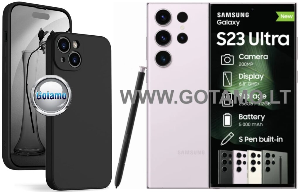 B-Soft Plus dėklas Samsung Galaxy S23 Ultra mobiliajam juodos spalvos