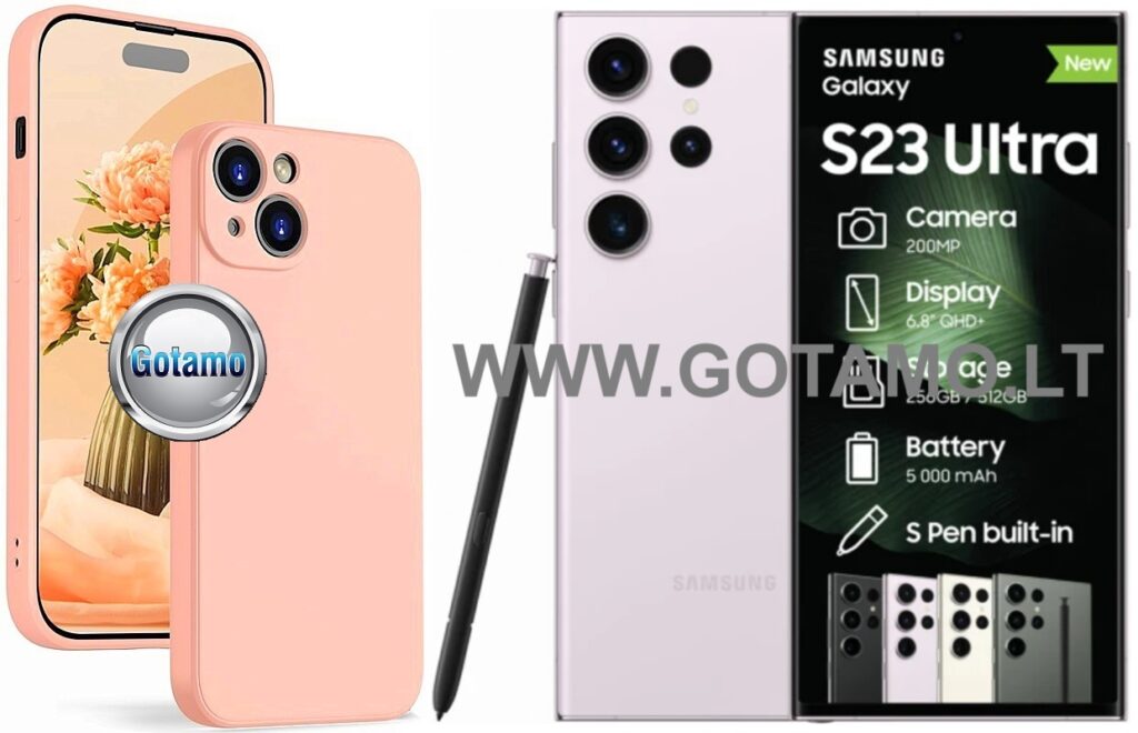 B-Soft Plus dėklas Samsung Galaxy S23 Ultra mobiliajam oranžinės spalvos