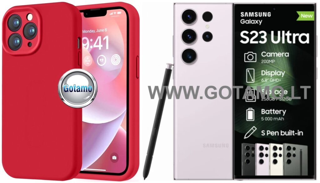 B-Soft Plus dėklas Samsung Galaxy S23 Ultra raudonos spalvos