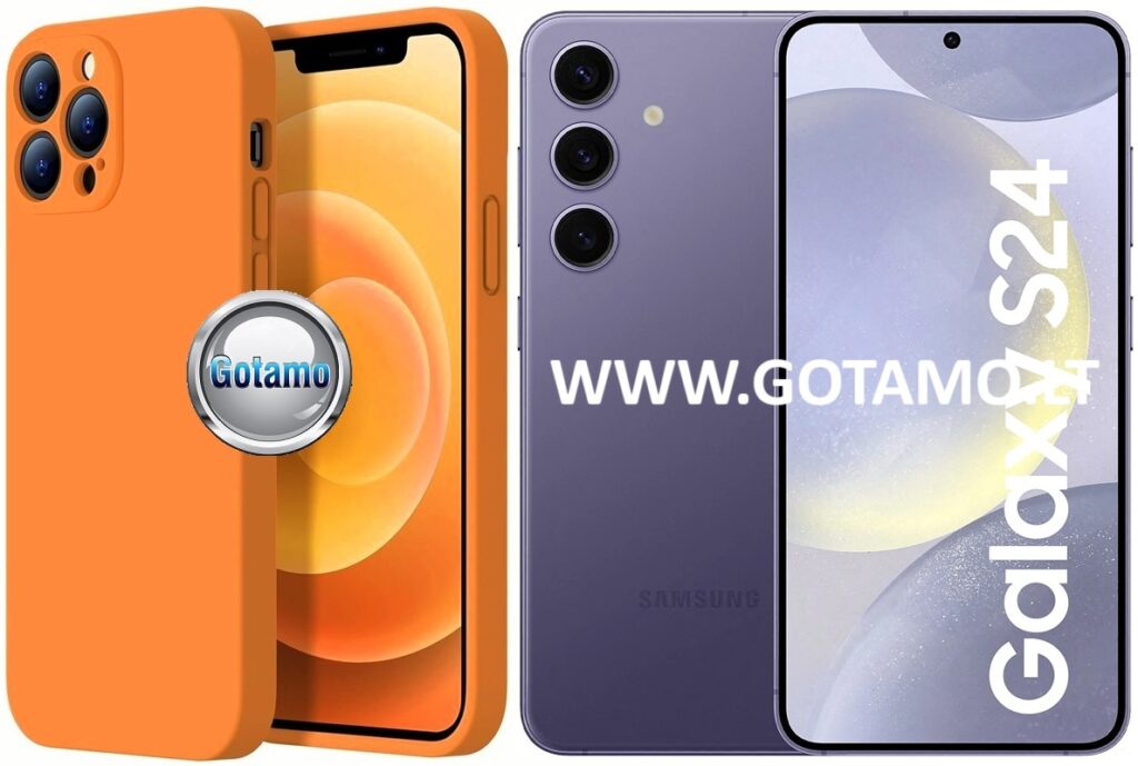 B-Soft Plus dėklas Samsung Galaxy S24 mobiliajam oranžinės spalvos
